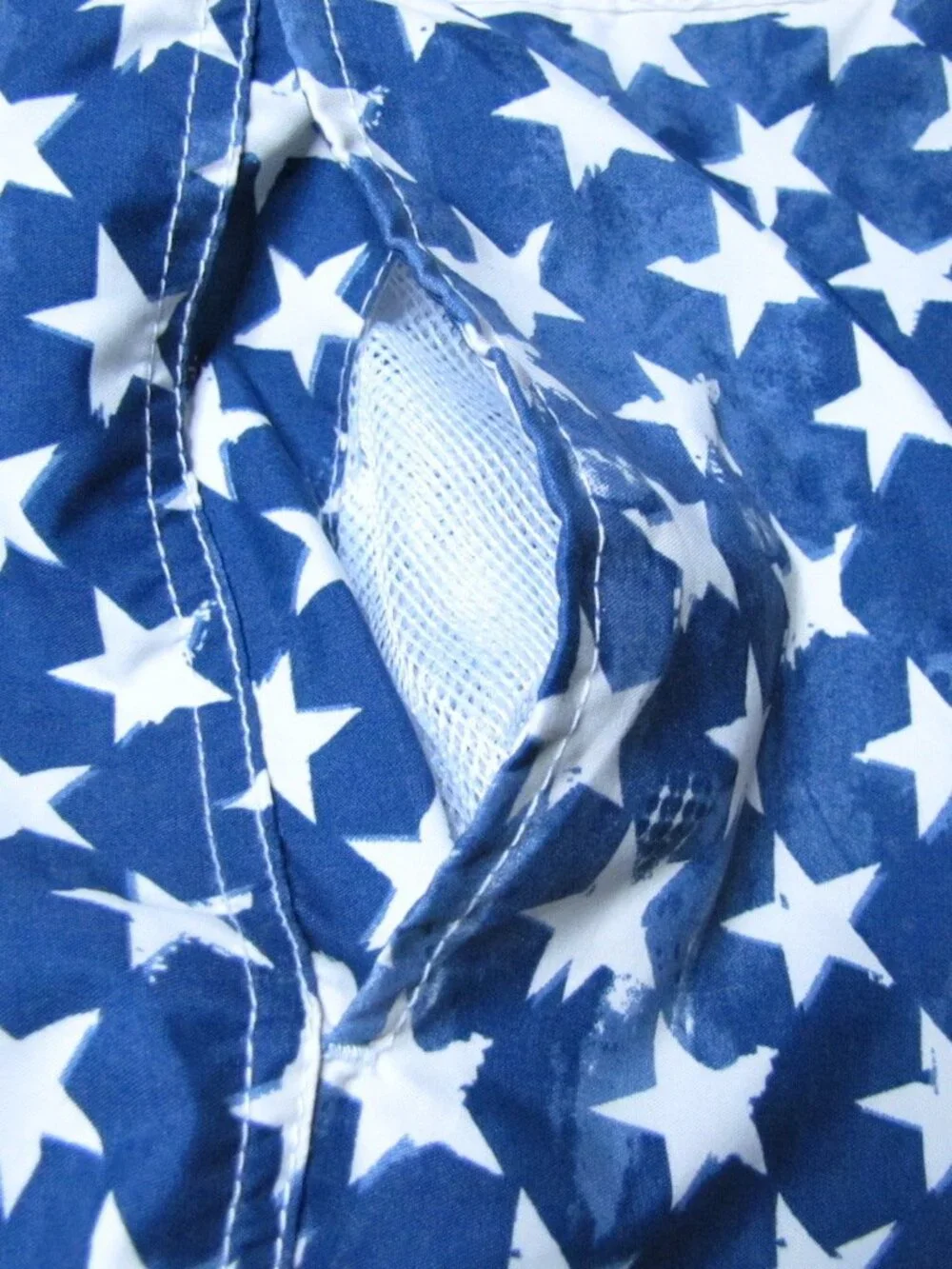 Harrahs USA Flag Men's Board Shorts 3XL White Stars Blue Red Stripes Swim Trunks